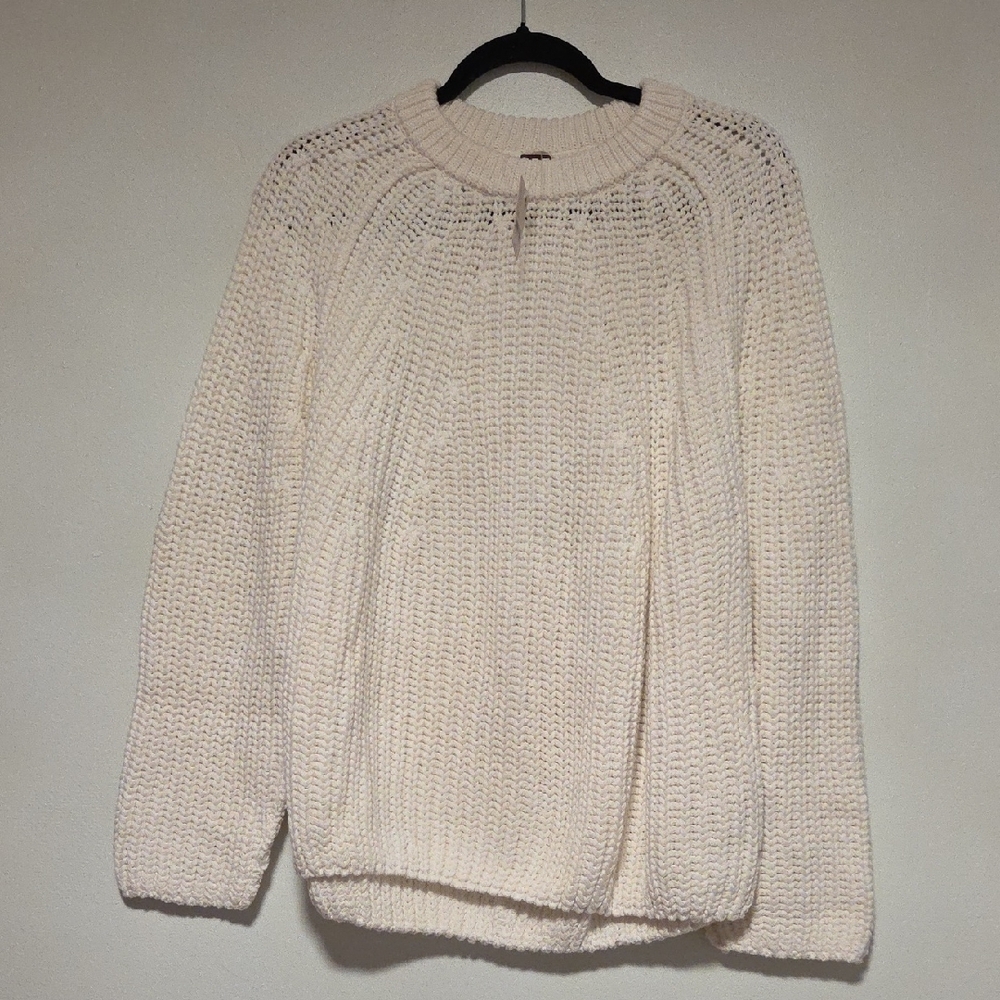 Free People Soft Cream Crew Neck Sweater